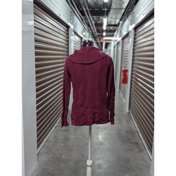 Croft & Barrow Burgundy Women's Knit Sweater  Medium 100% Cotton - Picture 6 of 6